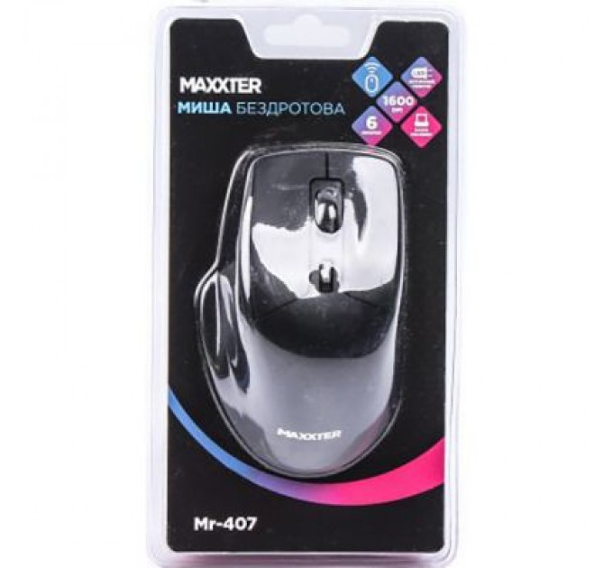Maxxter Мишка Maxxter Mr-407 Wireless Black (Mr-407)
