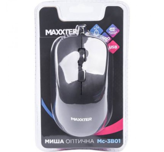 Maxxter Мишка Maxxter Mc-3B01 USB Black (Mc-3B01)