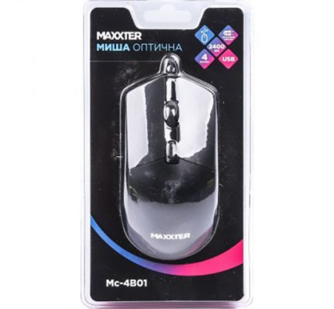 Maxxter Мишка Maxxter Mc-4B01 USB Black (Mc-4B01)