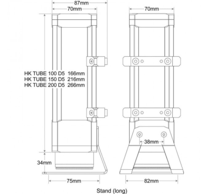 Alphacool Резервуар для СРО Alphacool Watercool HEATKILLER Tube 150 D5 без помпи (30204)