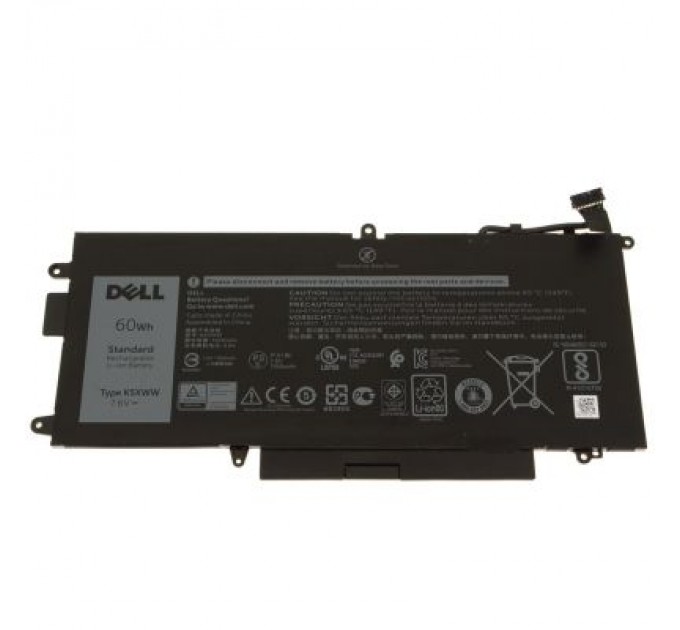 Dell Акумулятор до ноутбука Dell Latitude 7390 K5XWW, 7500mAh (60Wh), 4cell, 7.6V, Li-ion (A47682)