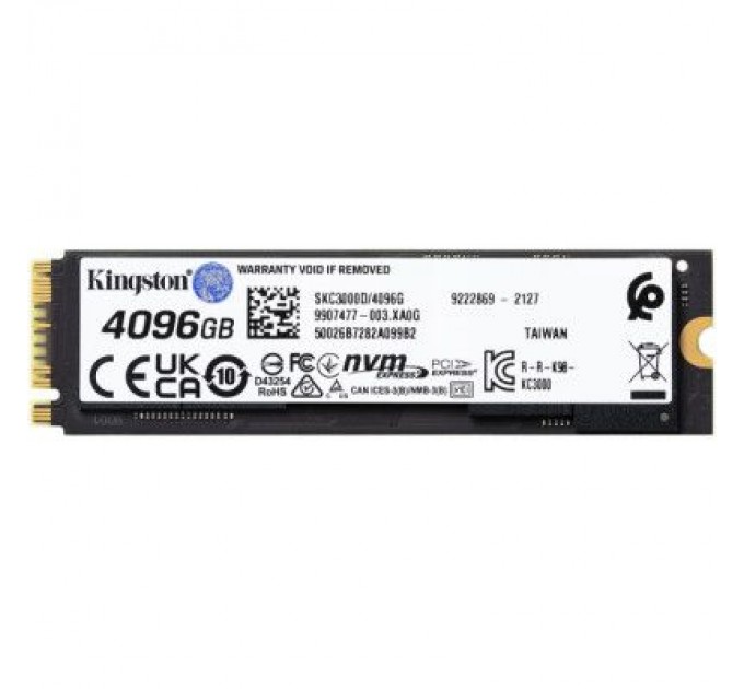 Kingston Накопичувач SSD M.2 2280 4TB Kingston (SKC3000D/4096G)