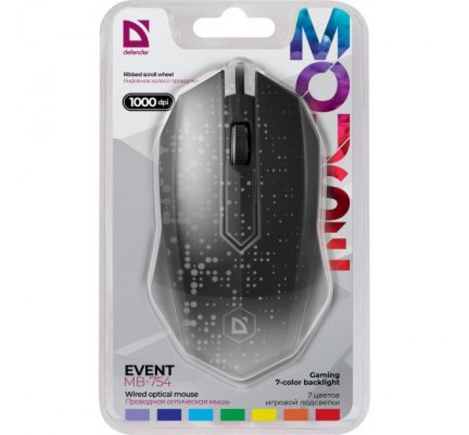 Defender Мишка Defender Event MB-754 USB Black (52754)