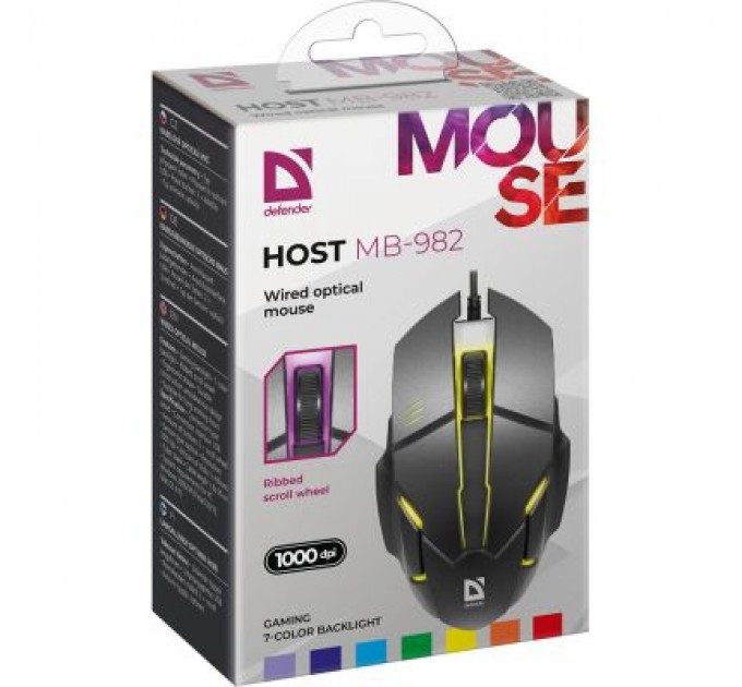 Defender Мишка Defender Host MB-982 USB Black (52982)