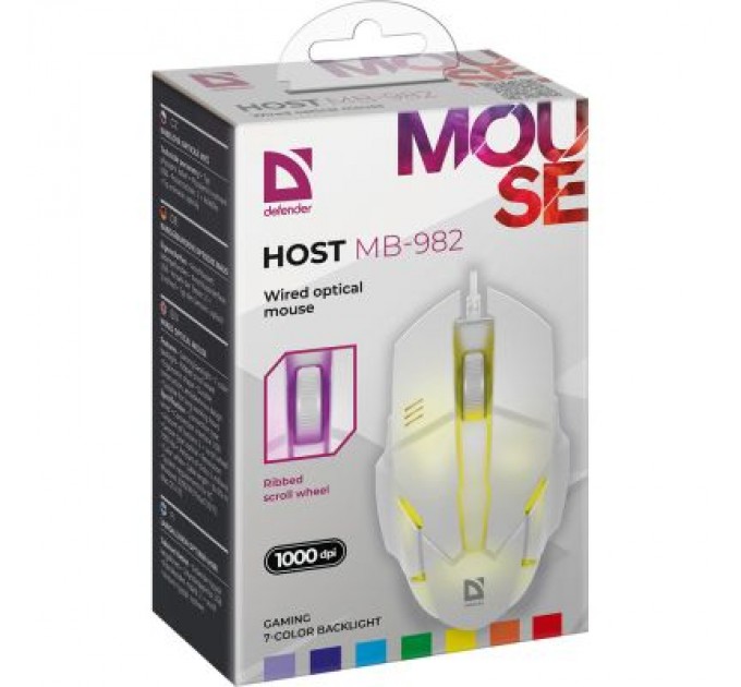 Defender Мишка Defender Host MB-982 USB White (52983)