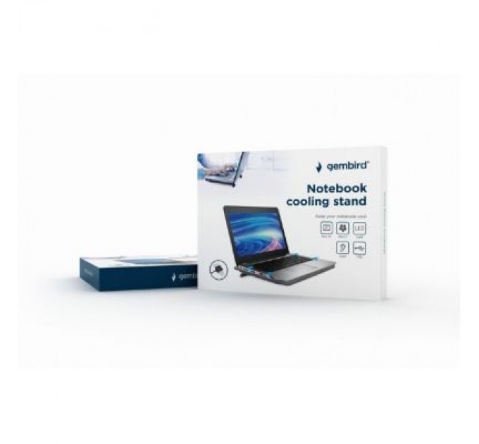 Gembird Підставка до ноутбука Gembird до 15", 1x120 mm fan, black (NBS-1F15-04)