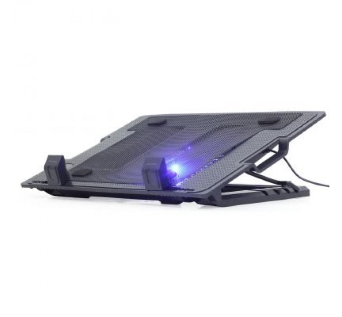 Gembird Підставка до ноутбука Gembird до 17", 1x150 mm fan, black (NBS-1F17T-01)