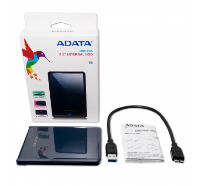 ADATA Зовнішній жорсткий диск 2.5" 2TB ADATA (AHV620S-2TU31-CBL)