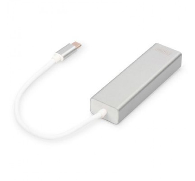 Digitus Концентратор Digitus USB-C - USB 3.0 3 Port Hub + Gigabit Ethernet (DA-70255)