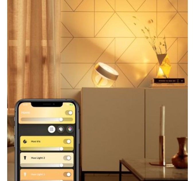 Philips Настільна лампа Philips Hue Iris, Color, BT, DIM, золотиста (929002376401)
