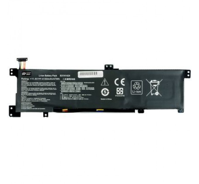PowerPlant Акумулятор до ноутбука PowerPlant ASUS A401L (B31N1424) 11.4V 4150mAh (NB431267)