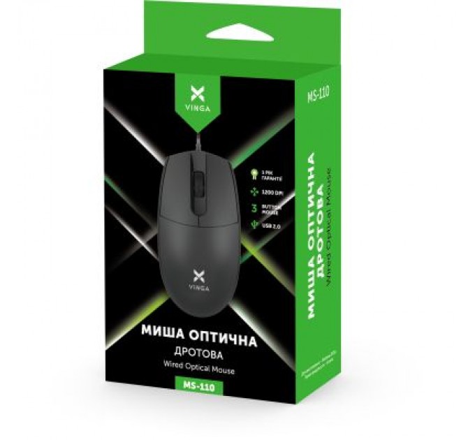 Vinga Мишка Vinga MS-110 Black