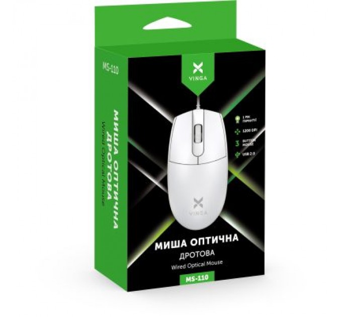Vinga Мишка Vinga MS-110 White