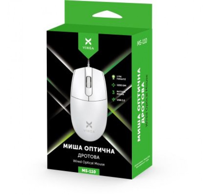 Vinga Мишка Vinga MS-110 White