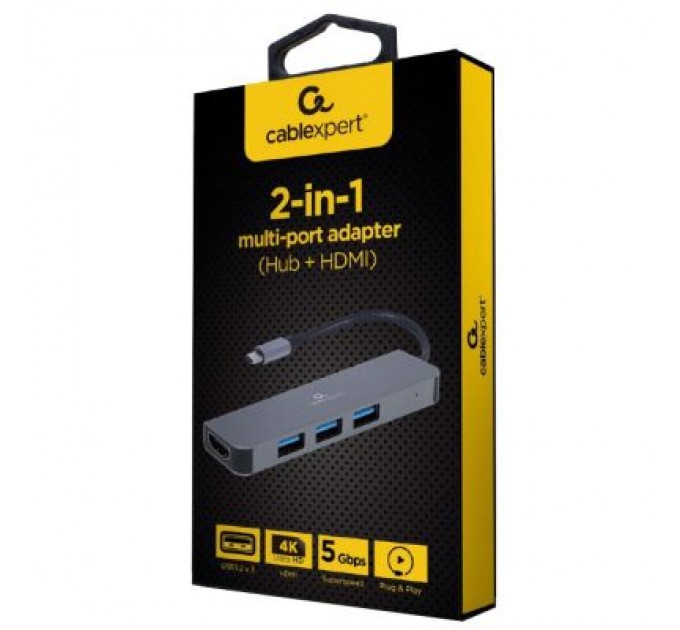 Cablexpert Концентратор Cablexpert USB-C 2-in-1 (A-CM-COMBO2-01)