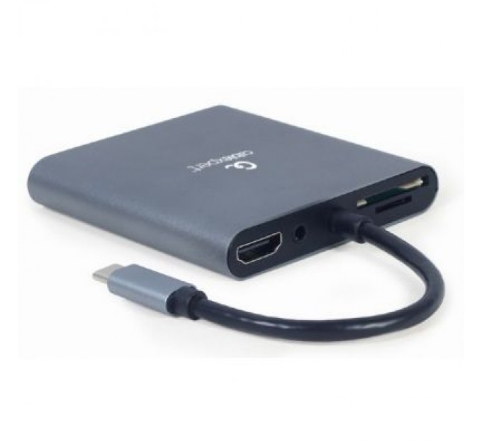 Cablexpert Концентратор Cablexpert USB-C 6-in-1 (Hub3.1/HDMI/VGA/PD/card-reader/audio) (A-CM-COMBO6-01)