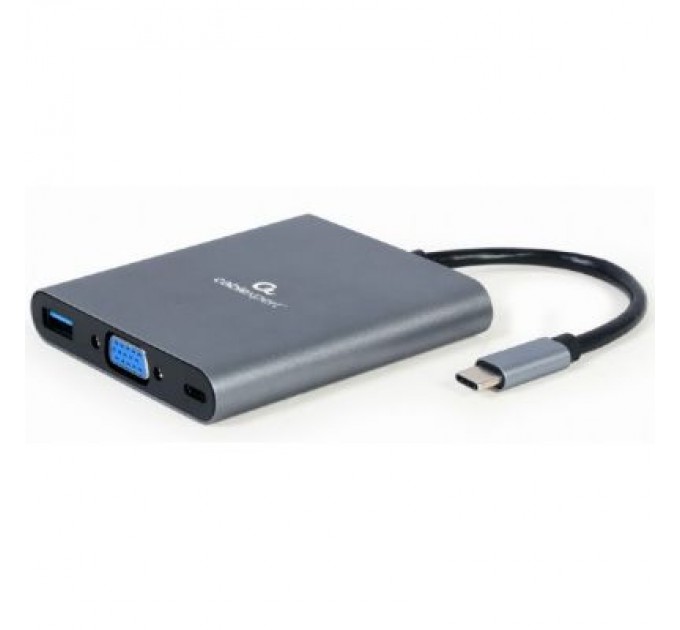 Cablexpert Концентратор Cablexpert USB-C 6-in-1 (Hub3.1/HDMI/VGA/PD/card-reader/audio) (A-CM-COMBO6-01)