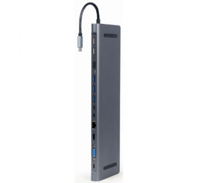 Cablexpert Концентратор Cablexpert USB-C 9-in-1 (Hub/HDMI/VGA/PD/card-reader/lan/audio) (A-CM-COMBO9-01)
