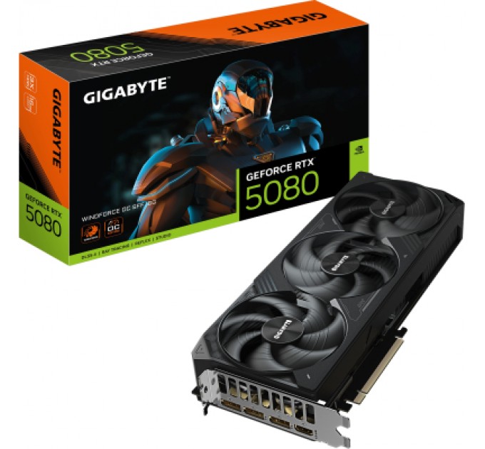 GIGABYTE Відеокарта GIGABYTE GeForce RTX5080 16GB WINDFORCE OC SFF (GV-N5080WF3OC-16GD)
