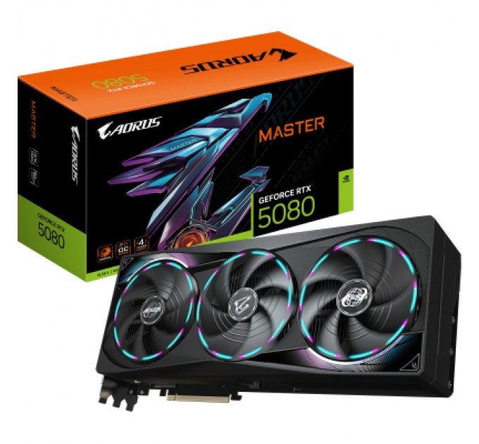GIGABYTE Відеокарта GIGABYTE GeForce RTX5080 16GB MASTER (GV-N5080AORUS M-16GD)