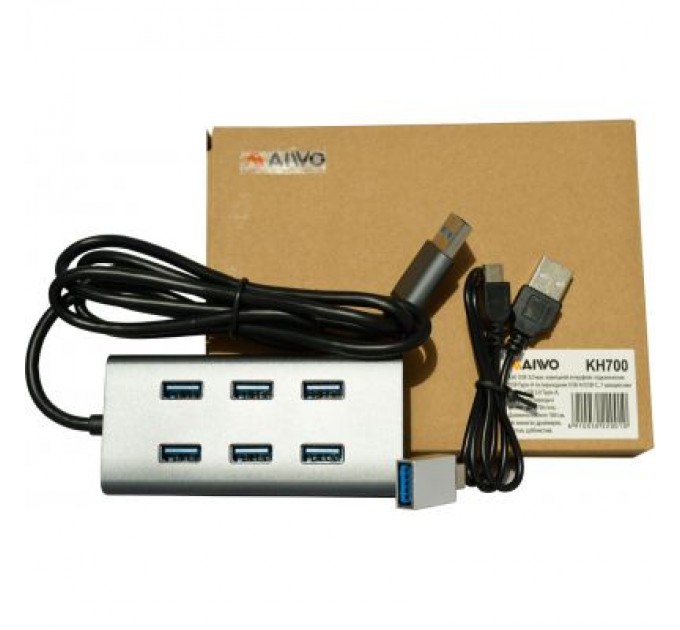 Maiwo Концентратор Maiwo USB 3.0 Type-A / Type-C to 7х USB3.0 (KH700)