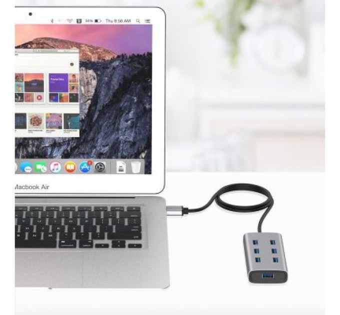 Maiwo Концентратор Maiwo USB 3.0 Type-A / Type-C to 7х USB3.0 (KH700)