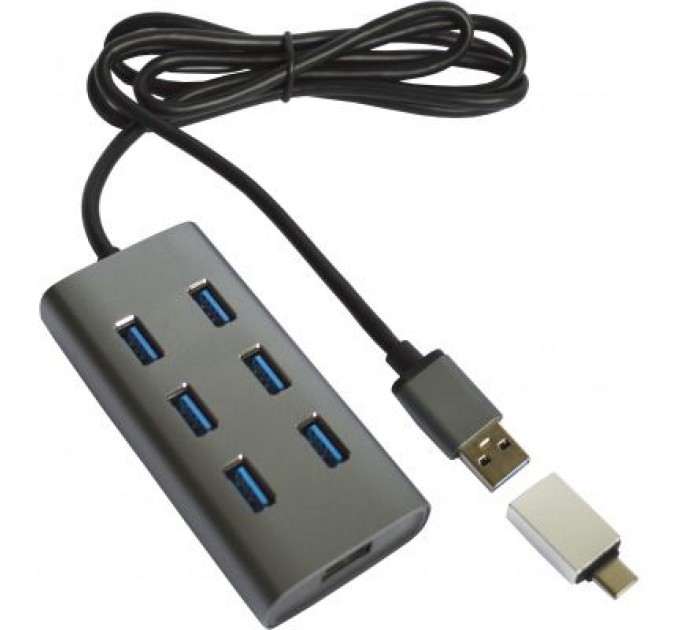 Maiwo Концентратор Maiwo USB 3.0 Type-A / Type-C to 7х USB3.0 (KH700)