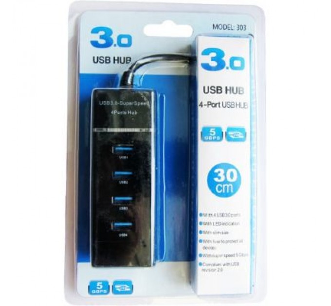 Maiwo Концентратор Maiwo USB Type-C to 4х USB3.0 cable 29 cm (KH303)