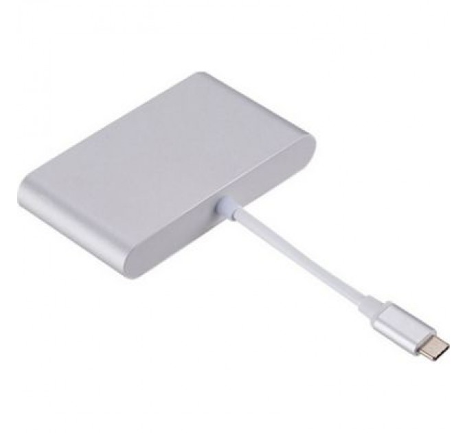 Dynamode Концентратор Dynamode USB3.1 Type-C to 1хHDMI, 1хRJ-45, 1хUSB 3.0, 1хUSB Type-C Fe (Multiport USB 3.1 Type-C to HDMI-RJ45)