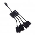 Lapara Концентратор Lapara LA-MicroUSB-OTG-HUB black