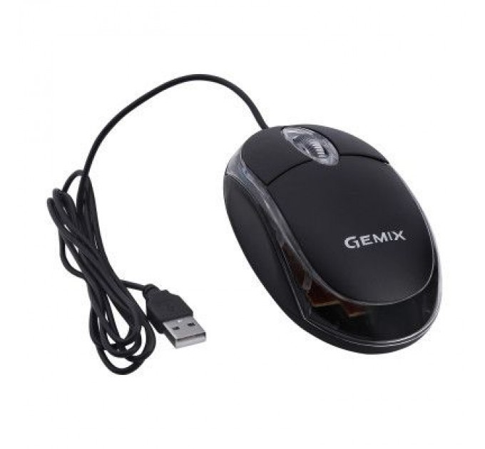 Gemix Мишка Gemix GM105 USB black (GM105Bk)