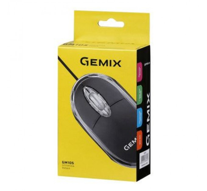 Gemix Мишка Gemix GM105 USB black (GM105Bk)