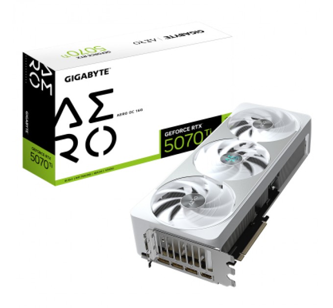 GIGABYTE Відеокарта GIGABYTE GeForce RTX5070 Ti 16GB AERO OC (GV-N507TAERO OC-16GD)