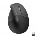 Logitech Мишка Logitech Lift Vertical Ergonomic Wireless/Bluetooth Graphite (910-006473)