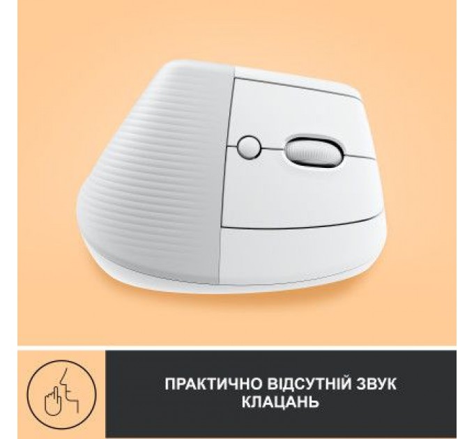 Logitech Мишка Logitech Lift Vertical Ergonomic Wireless/Bluetooth White (910-006475)