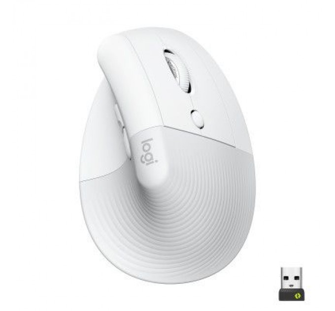 Logitech Мишка Logitech Lift Vertical Ergonomic Wireless/Bluetooth White (910-006475)