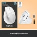 Logitech Мишка Logitech Lift Vertical Ergonomic Wireless/Bluetooth White (910-006475)
