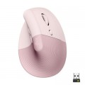 Logitech Мишка Logitech Lift Vertical Ergonomic Wireless/Bluetooth Rose (910-006478)
