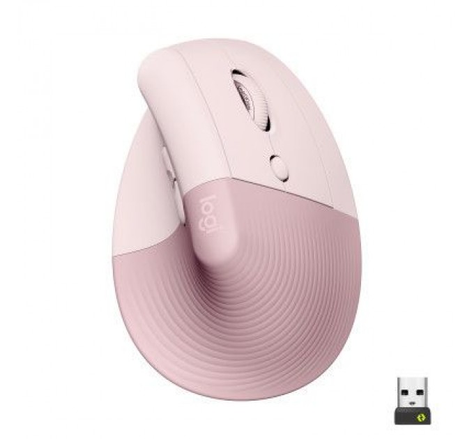 Logitech Мишка Logitech Lift Vertical Ergonomic Wireless/Bluetooth Rose (910-006478)