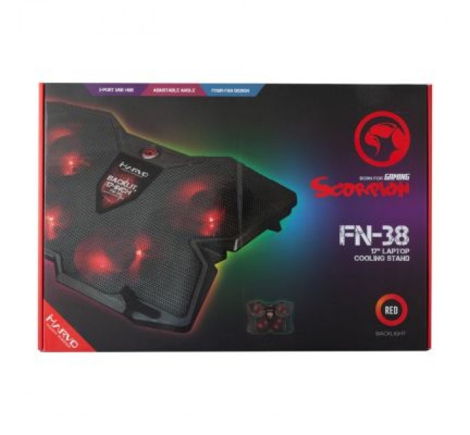 Marvo Підставка до ноутбука Marvo FN-38 17" Red-LED (10210026)