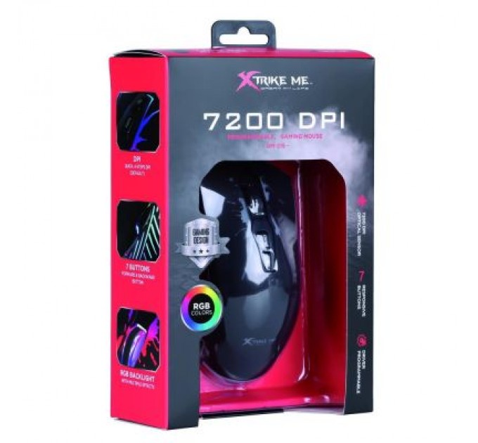 Xtrike ME Мишка Xtrike ME GM-215 RGB-LED USB Black (GM-215)