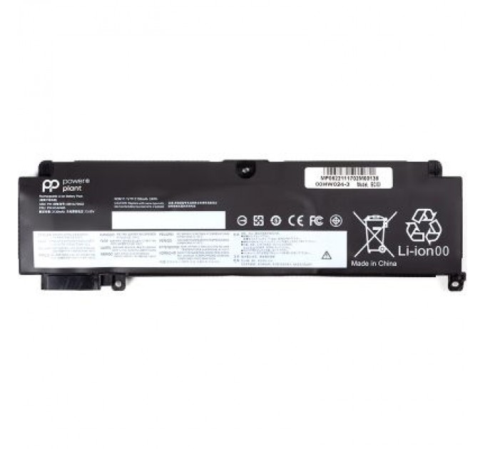 PowerPlant Акумулятор до ноутбука LENOVO ThinkPad T470s (L16M3P73) 11.1V 2140mAh PowerPlant (NB480913)