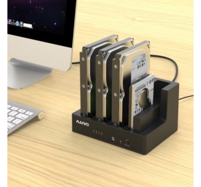 Maiwo Док-станція для накопичувачів Maiwo 4*HDD 2,5"/3,5" SATA/SSD USB3.0 (K3094A)