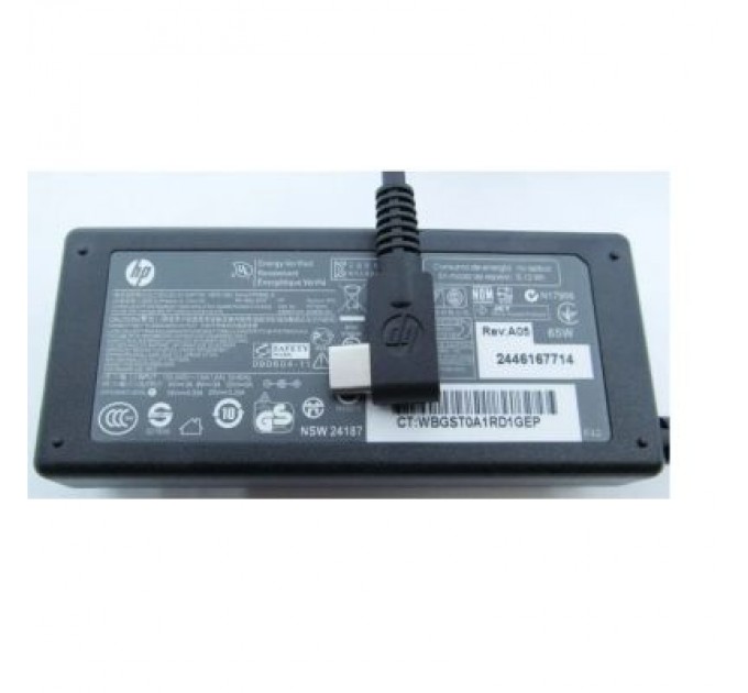 HP Блок живлення до ноутбуку HP 65W 20V/3.25A, 15V/4.33A, 12V/5A, 9V/3A, 5V/3A TYPE-C (A40326)