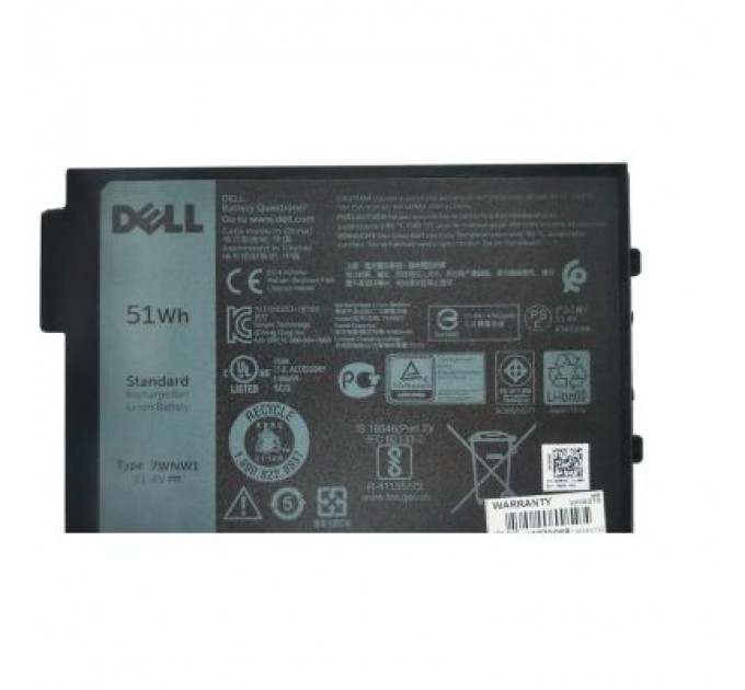Dell Акумулятор до ноутбука Dell Latitude 54247WNW1, 51Wh(4342mAh), 3cell, 11.4V, Li-ion (A47716)