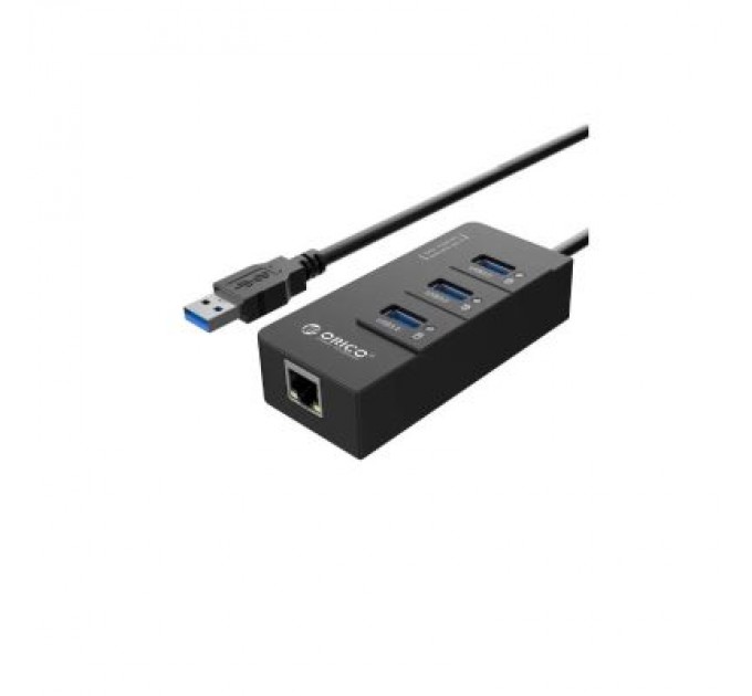 Orico Концентратор Orico USB 3.0 3 port + RJ45 (HR01-U3-V1-BK-BP) (CA912742)