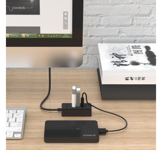 Orico Концентратор Orico USB 3.0 4 port (W5P-U3-030-BK-BP) (CA912735)