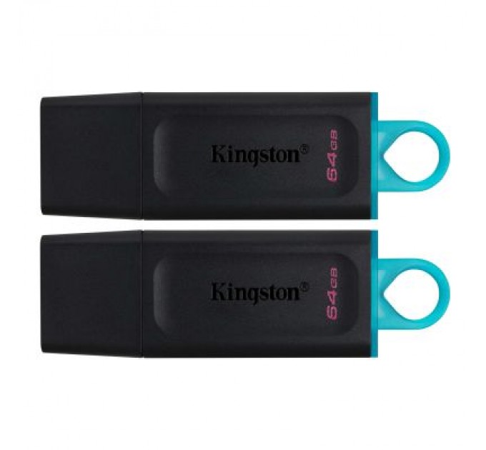 Kingston USB флеш накопичувач Kingston 2x64GB DT Exodia Black+Blue USB 3.2 (DTX/64GB-2P)