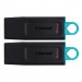 Kingston USB флеш накопичувач Kingston 2x64GB DT Exodia Black+Blue USB 3.2 (DTX/64GB-2P)