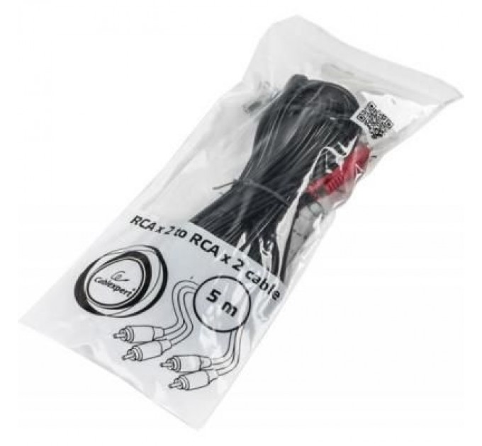 Cablexpert Кабель мультимедійний 2RCA to 2RCA 5.0m Cablexpert (CCA-2R2R-5M)
